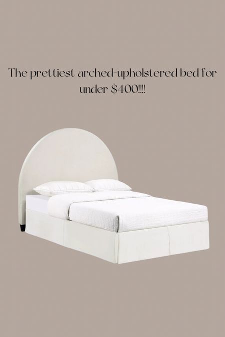Love this arched upholstered bed for under $400 at Walmart! 

#LTKhome