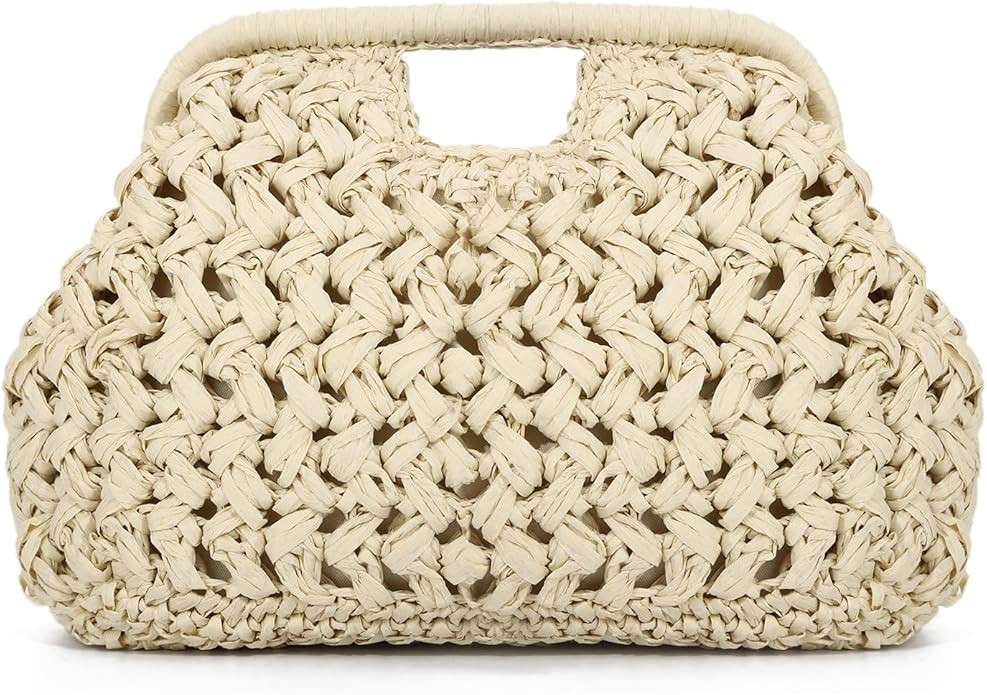 Straw Dumpling Clutch Bag, Summer Beach Bag, Vacation Handbag, Woven Summer Clutch for Women 2026 | Amazon (US)