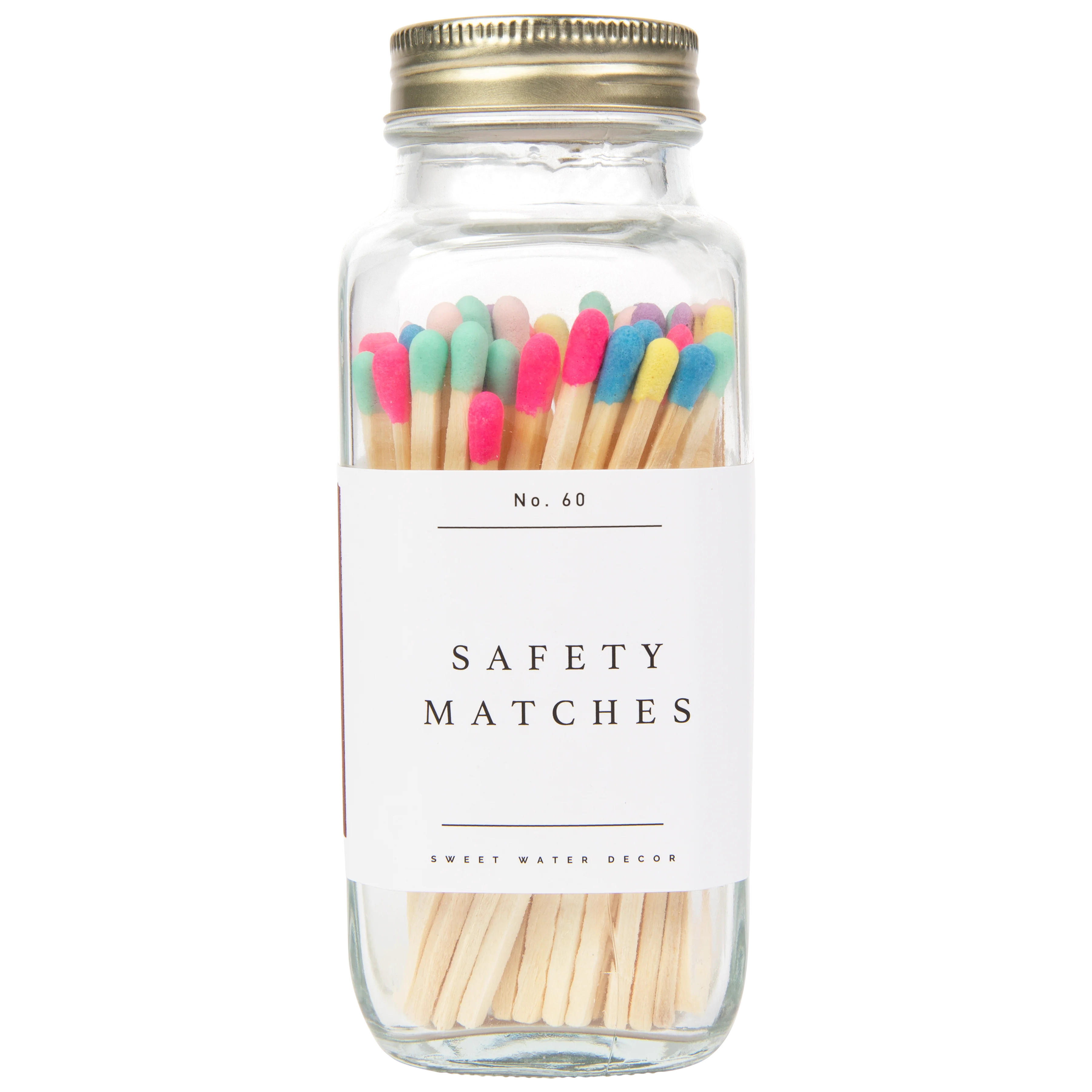 Multicolor Rainbow Safety Matches - 60 Count, 3.75" | Sweet Water Decor, LLC