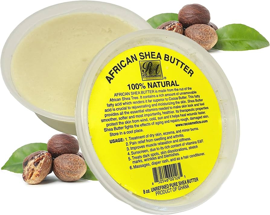 REAL African Shea Butter Pure Raw Unrefined From Ghana"IVORY" 8oz. CONTAINER | Amazon (US)