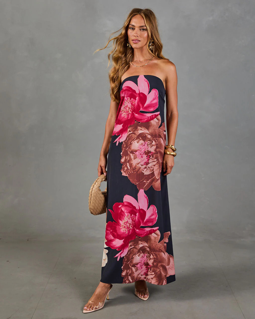 Night Orchid Floral Midi Dress Multi / M | VICI