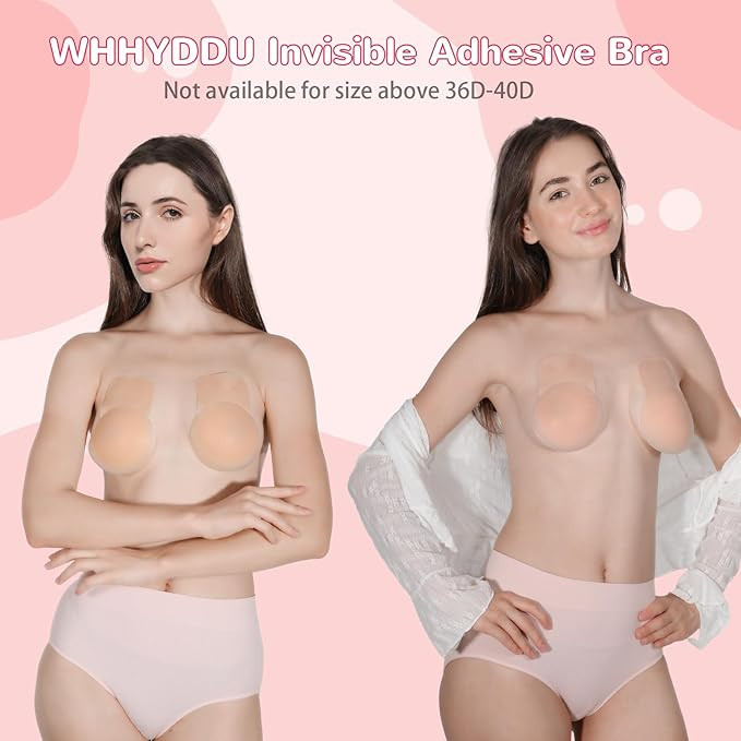 Sticky Bra, Breast Lift Tape Silicone 2 pairs Push Up Nipple Covers, Adhesive Bras Solid Silicone... | Amazon (US)
