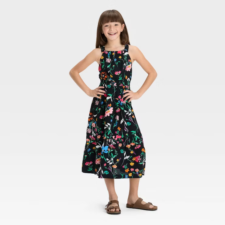 Girls' Halter Midi Dress - Cat & Jack™ Black | Target