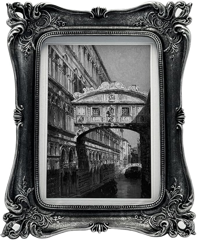 CISOO Vintage 5x7 Picture Frame, Display Pictures 4x6 with Mat or 5x7 without Mat, Antique Photo ... | Amazon (US)