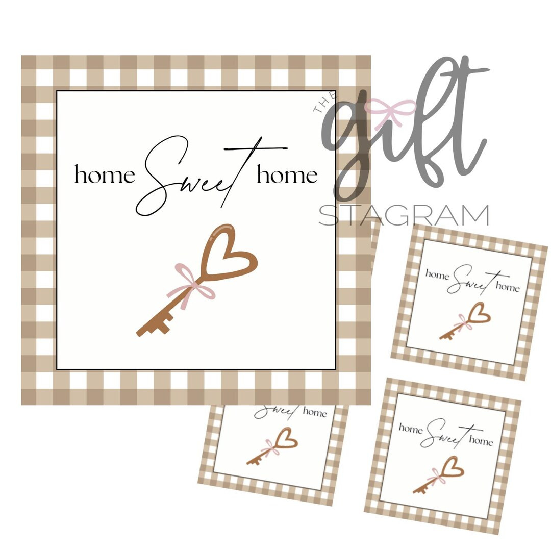 Home Sweet Home Gift Tag | DIGITAL DOWNLOAD | Housewarming Gift Tag | Housewarming Gift Ideas | R... | Etsy (US)