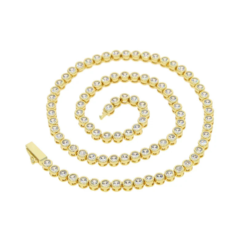 Bezel diamond tennis necklace | Shop the WM