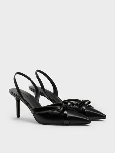 Kaleen Slingback Stilettos
    
         - Black | Charles & Keith UK
