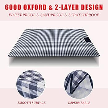 Picnic Blankets Waterproof Foldable, Large Outdoor Blanket for Grass, Beach Blanket Waterproof Sa... | Amazon (US)