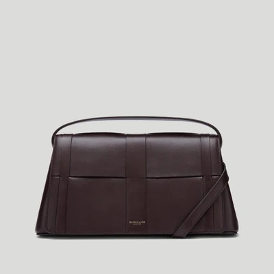 DeMellier The Florence Crossbody in Bordeaux Fine Grain Leather Crossbody bag | DeMellier