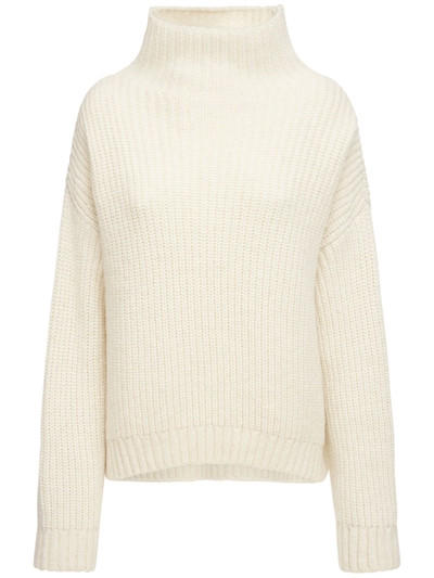 ANINE BING - Sydney alpaca blend turtleneck sweater - Ivory | Luisaviaroma | Luisaviaroma