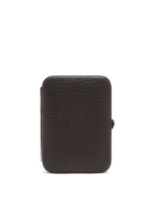 F. Hammann - Leather Cigarette Case - Mens - Dark Brown | Matches (US)