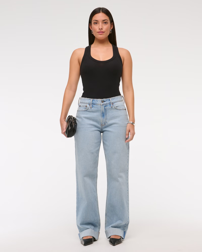 Women's Curve Love Low Rise Baggy Jean | Women's Clearance | Abercrombie.com | Abercrombie & Fitch (US)