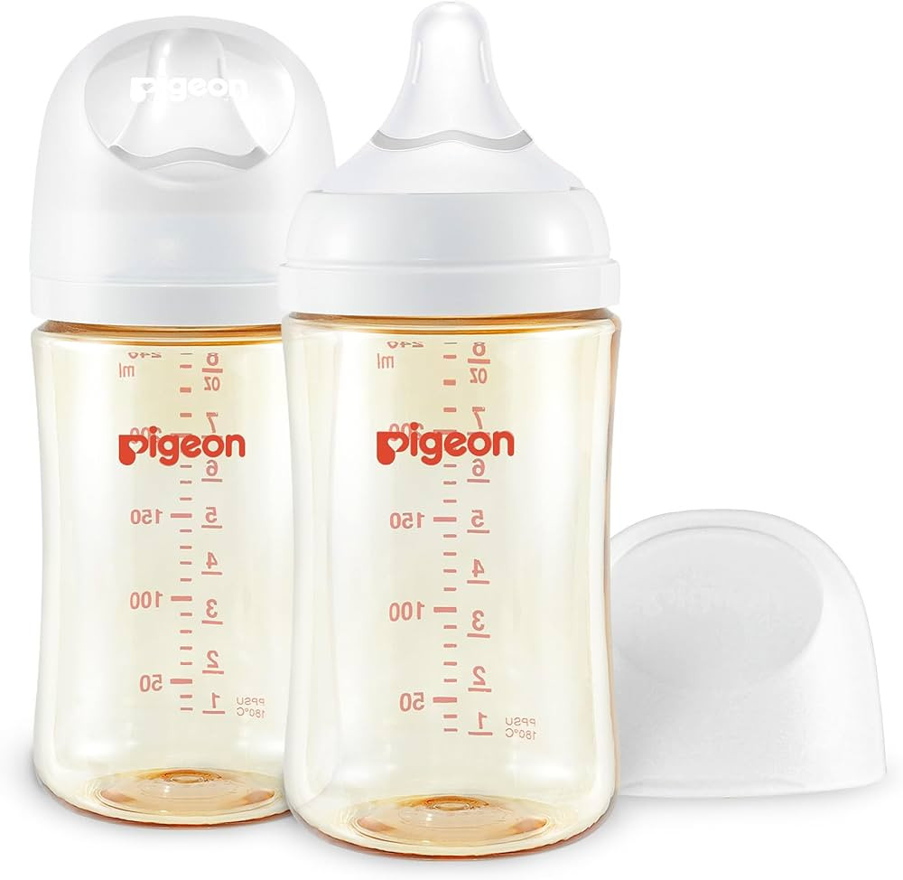 Pigeon PPSU Nursing Baby Bottle Wide Neck, Streamlined Body, Natural Feel, Easy to Clean, 8.1 Oz(... | Amazon (US)