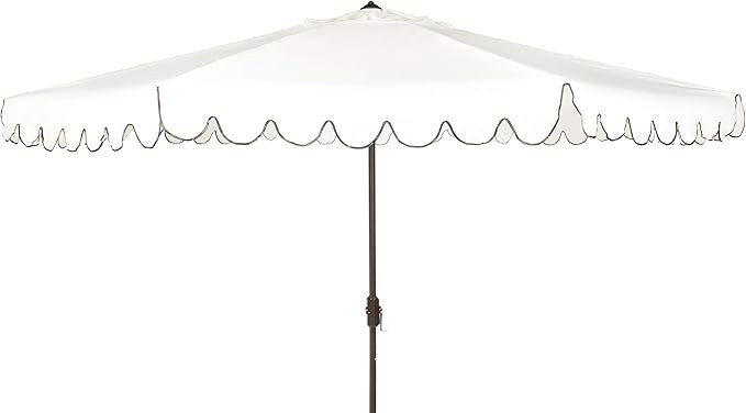 SAFAVIEH Outdoor Venice 11-Foot Round Crank UV Protected Umbrella | Amazon (US)