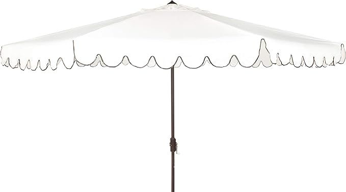 SAFAVIEH Outdoor Venice 11-Foot Round Crank UV Protected Umbrella | Amazon (US)