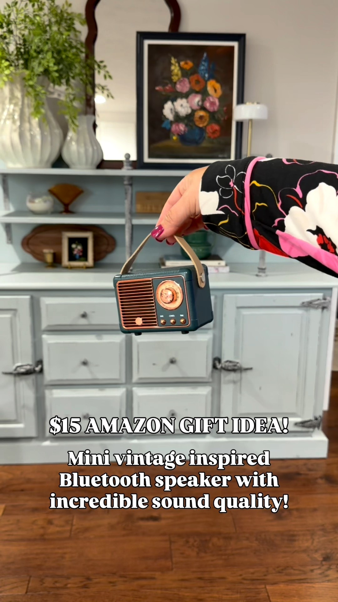 This mini vintage inspired Bluetooth radio comes in several colors & has incredible sound quality! Even my husband was shocked ! Would make a great gift or stocking stuffer!

#LTKHome #LTKFindsUnder50 #LTKGiftGuide