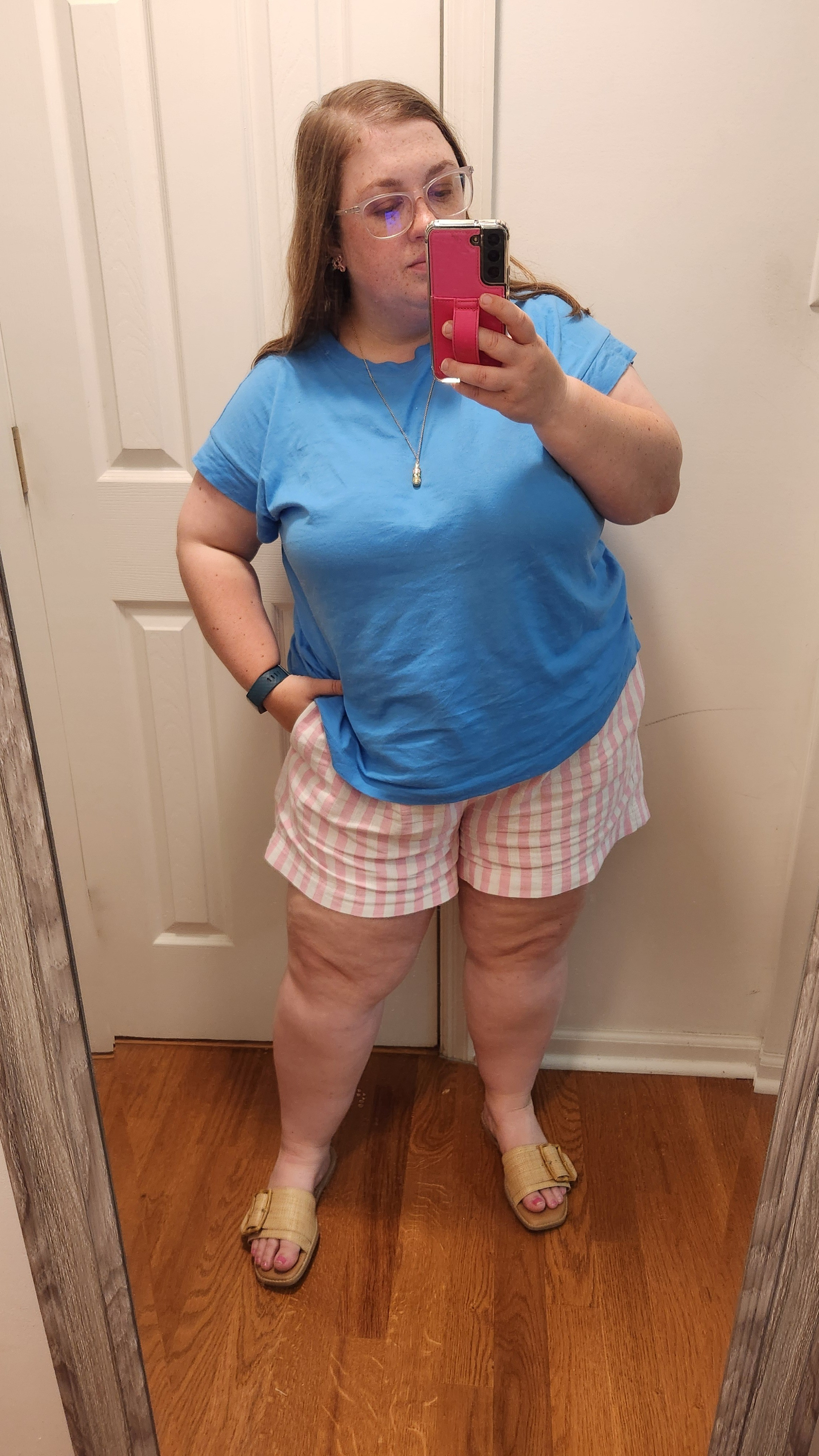 Loving these striped shorts from Oldnavy! They look like the boxer trend without being boxers. On sale for under $15. Top is my favorite basic tee from Target, comes in several colors. 

#LTKSeasonal #LTKFindsUnder50 #LTKFindsUnder100