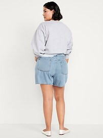 High-Waisted Baggy Jean Shorts -- 5-inch inseam | Old Navy (US)