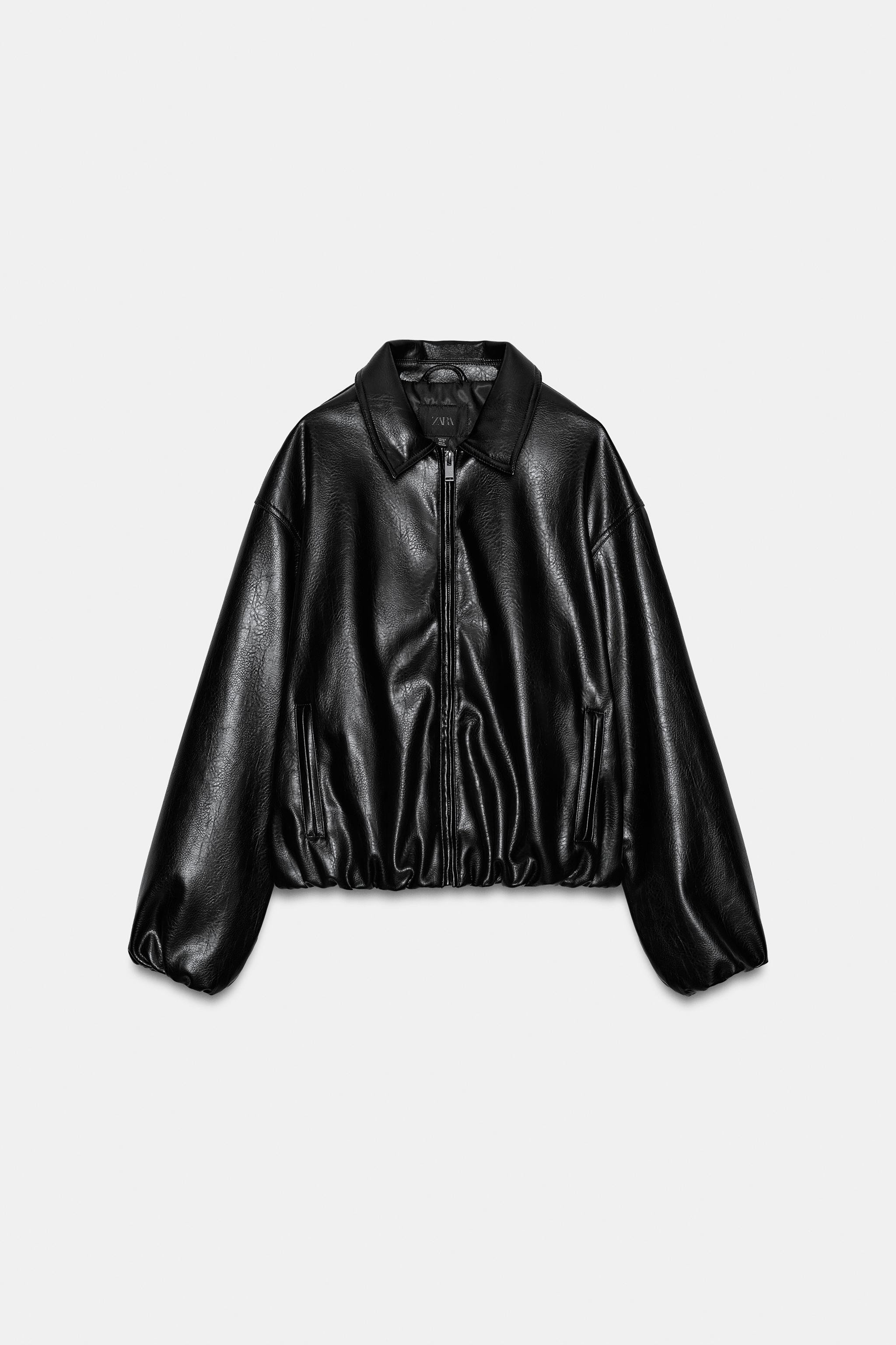 GIACCA BOMBER EFFETTO PELLE | Zara IT