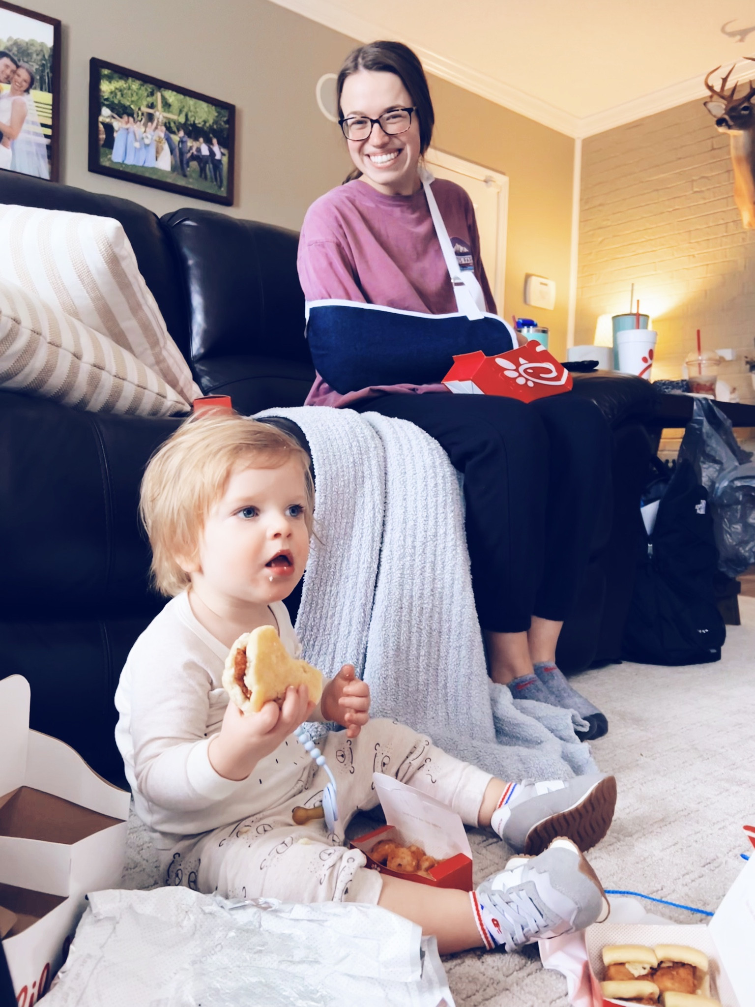 got to visit and love on our sweet friend @briannancstanley this cloudy mornin’ - and Judson was livin’ his best life getting to eat his Chick-fil-A biscuit (second day in a row LOL 🤣) and watch tv shows while we got to hang !! we love you Brianna, and are praying for a quick recovery! You are so so loved !!! 🥰

#LTKSeasonal #LTKbaby