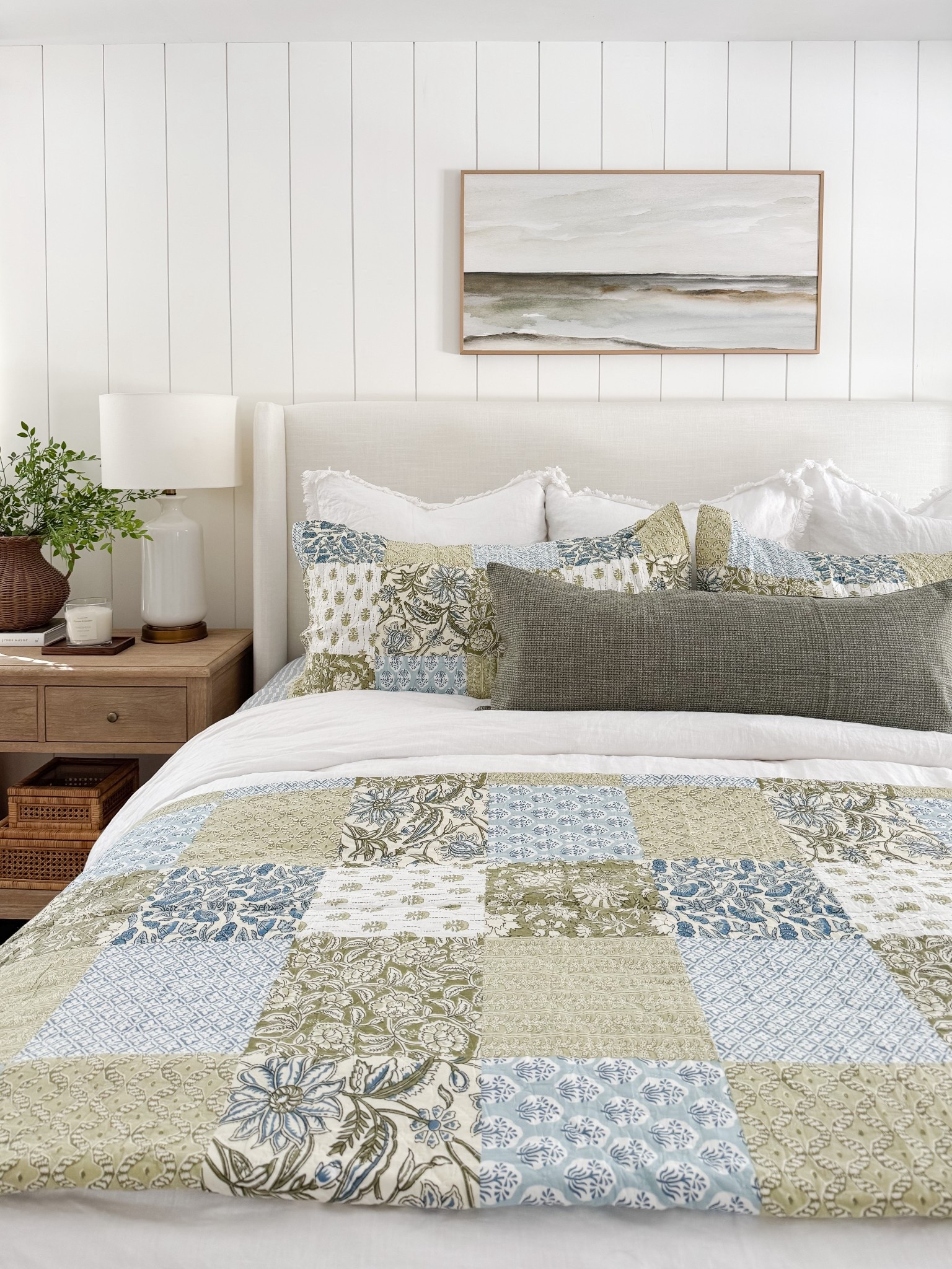 A cozy and welcoming coastal Amazon bedroom 🤍 This linen bedding has the prettiest floral pattern—and it’s such a great price point! It comes in several color options and washes well. Other highlights? Our table lamps and these spring throw pillows! 

#LTKHome