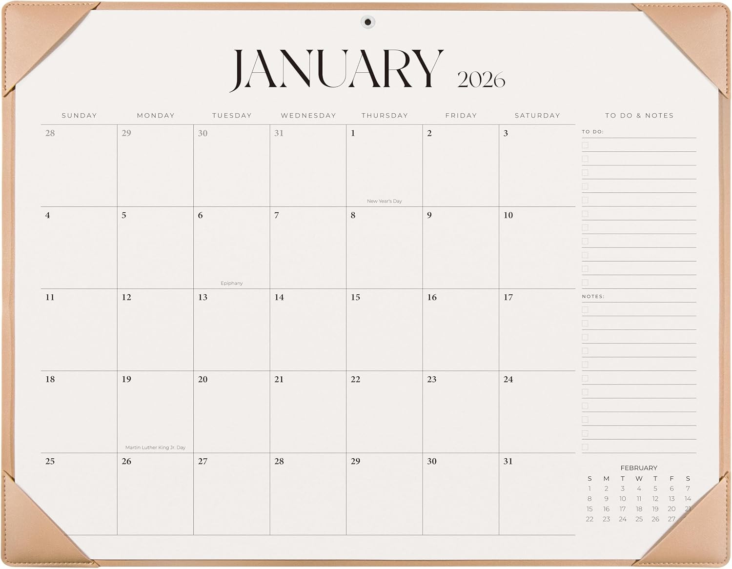 Simplified Desk Calendar 2026-2027 with Desktop Mat, Large Desk Pad Calendar from January 2026 to... | Amazon (US)