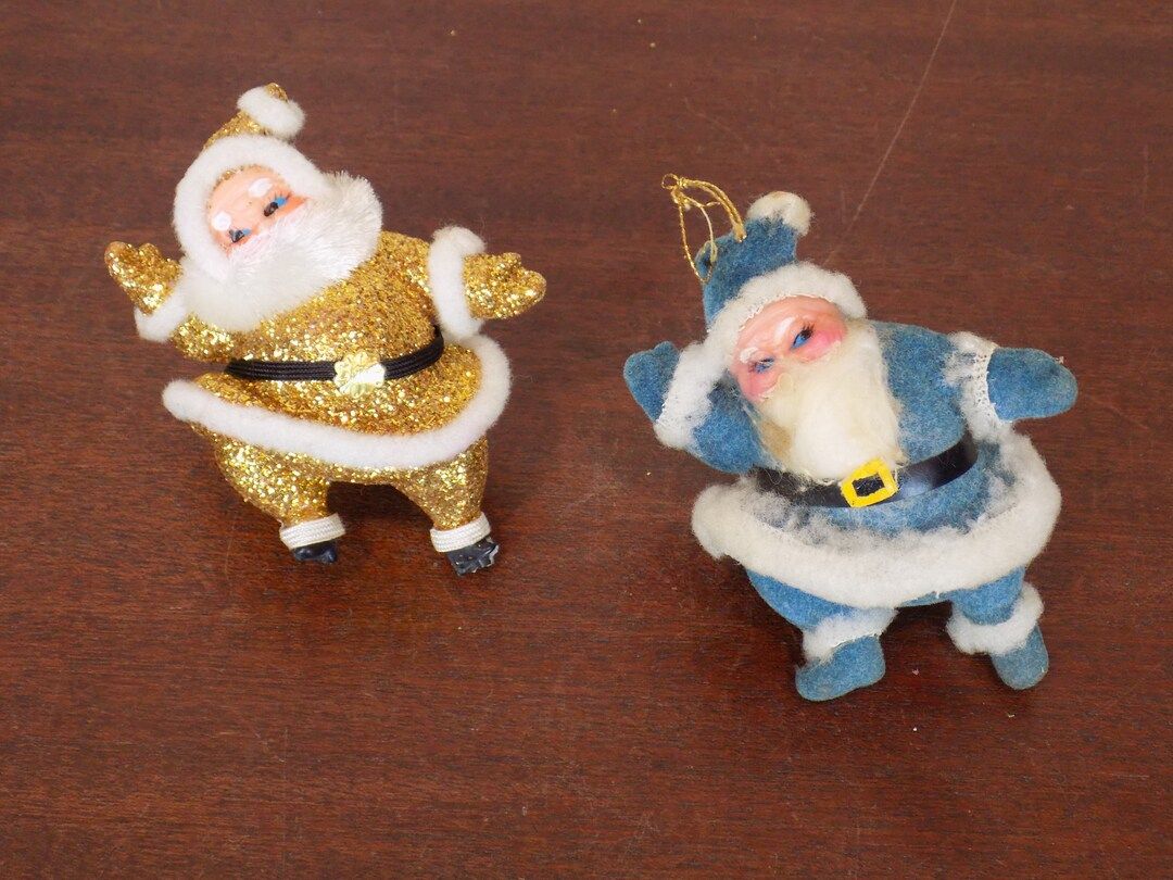 Vintage Dancing Santa Ornaments - set of 2! | Etsy (US)