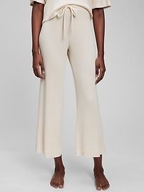 Waffle Knit High Rise Wide-Leg Pants | Gap (US)