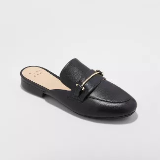 Women's Remmy Backless Loafers - A New Day™ Black | Target