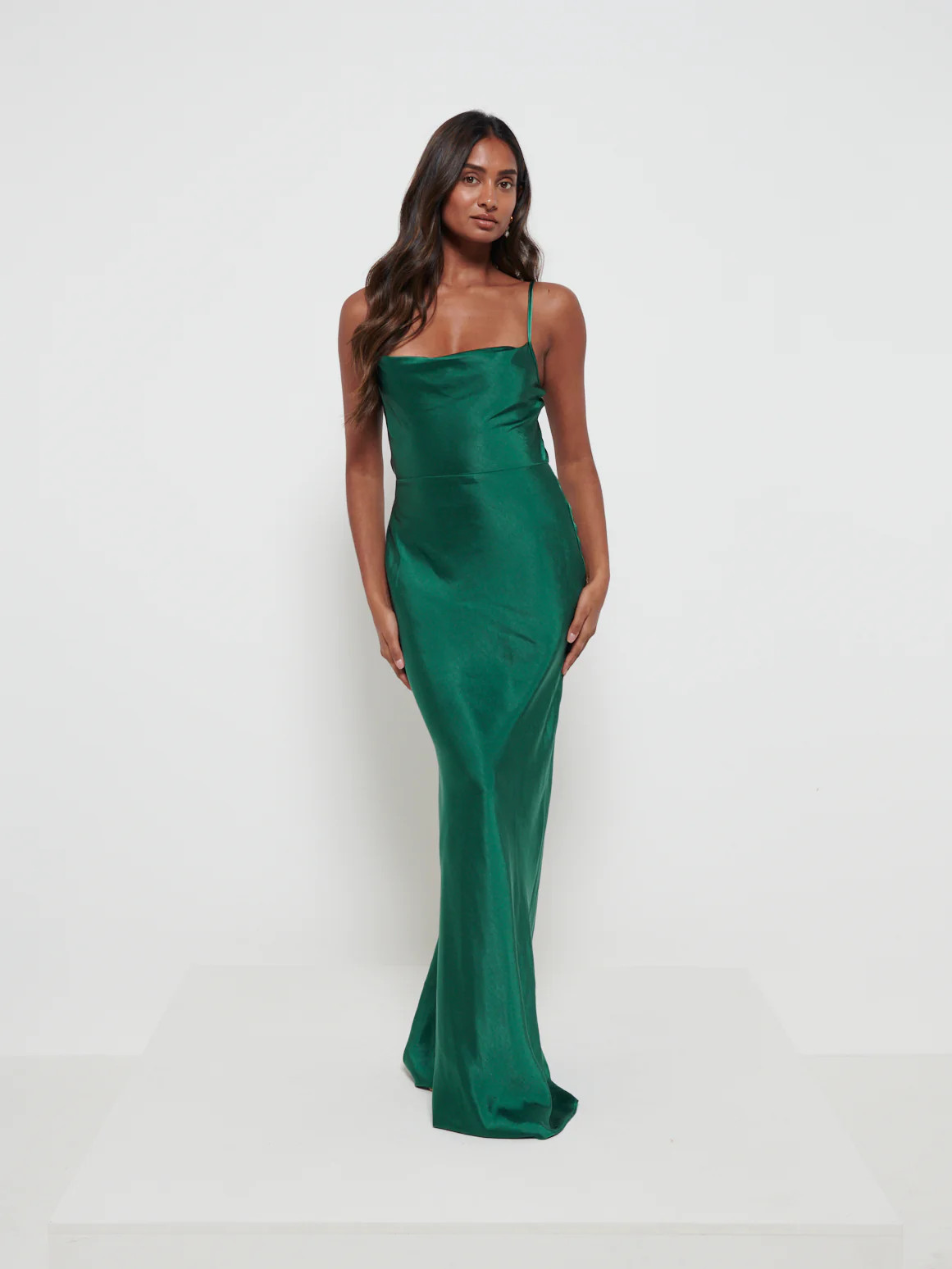 Keisha Maxi Bridesmaid Dress - Matte Emerald | Pretty Lavish (UK)