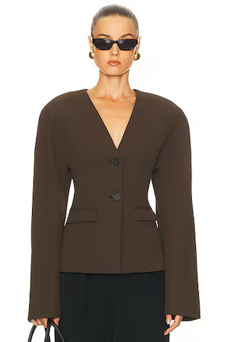 Gal Polished Crepe Blazer | FWRD 