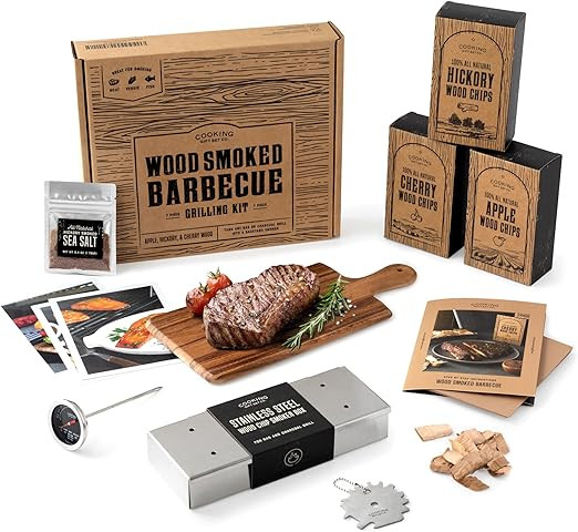 Cooking Gift Set Co. Wood Smoked BBQ Grill Kit | Birthday Gifts for Dad | Cooking Gift for Men: B... | Amazon (US)