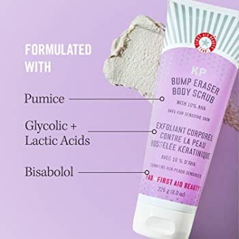 First Aid Beauty KP Bump Eraser Body Scrub – Exfoliant for Keratosis Pilaris with 10% AHA – Jumbo 10 | Amazon (US)