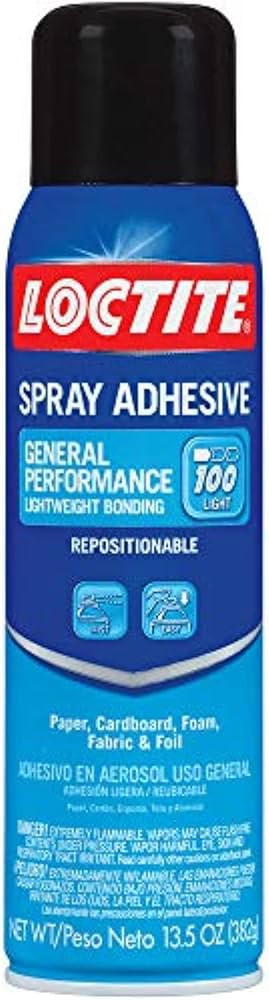 Loctite 2235316 General Performance 100 Spray Adhesive, Single, Tr 13.5 oz Translucent | Amazon (US)