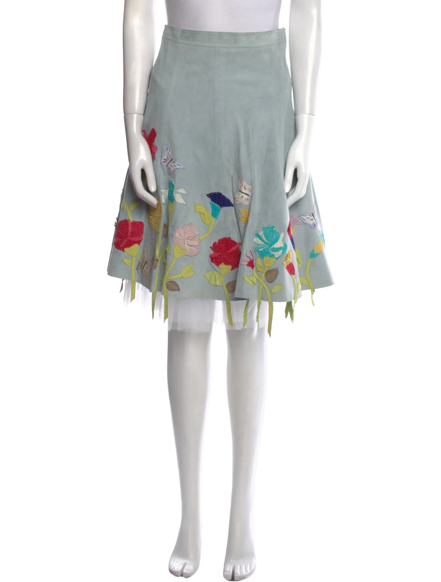 Leather Knee-Length Skirt | The RealReal