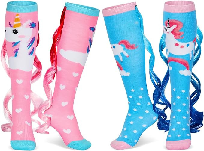 Tarpop Unicorn Socks for Woman 2 Pairs Cute Animal Crazy Novelty Unicorn Socks High Unicorn Socks... | Amazon (US)