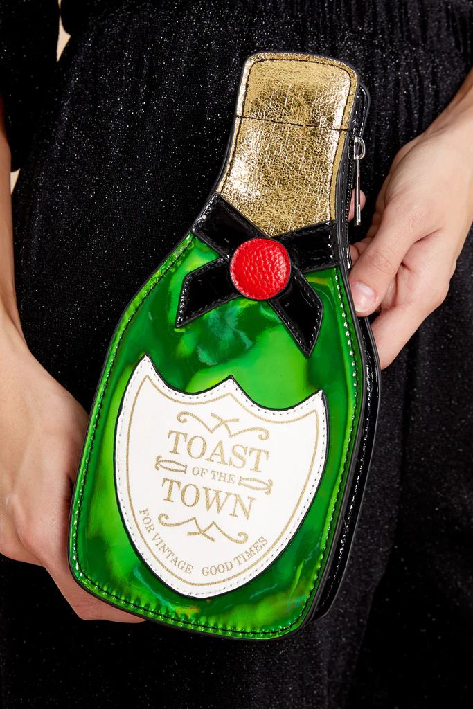 Toast On The Town Green Crossbody Bag | Red Dress 