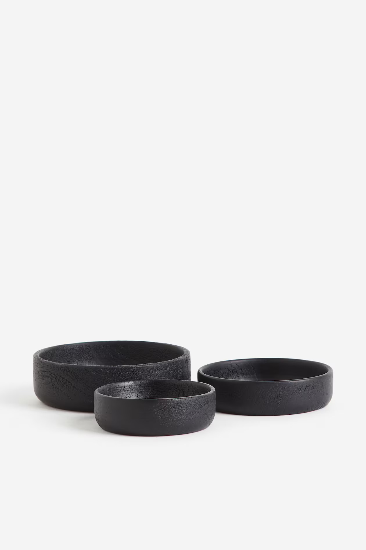 3-pack wooden bowls - Black - Home All | H&M GB | H&M (UK, MY, IN, SG, PH, TW, HK)
