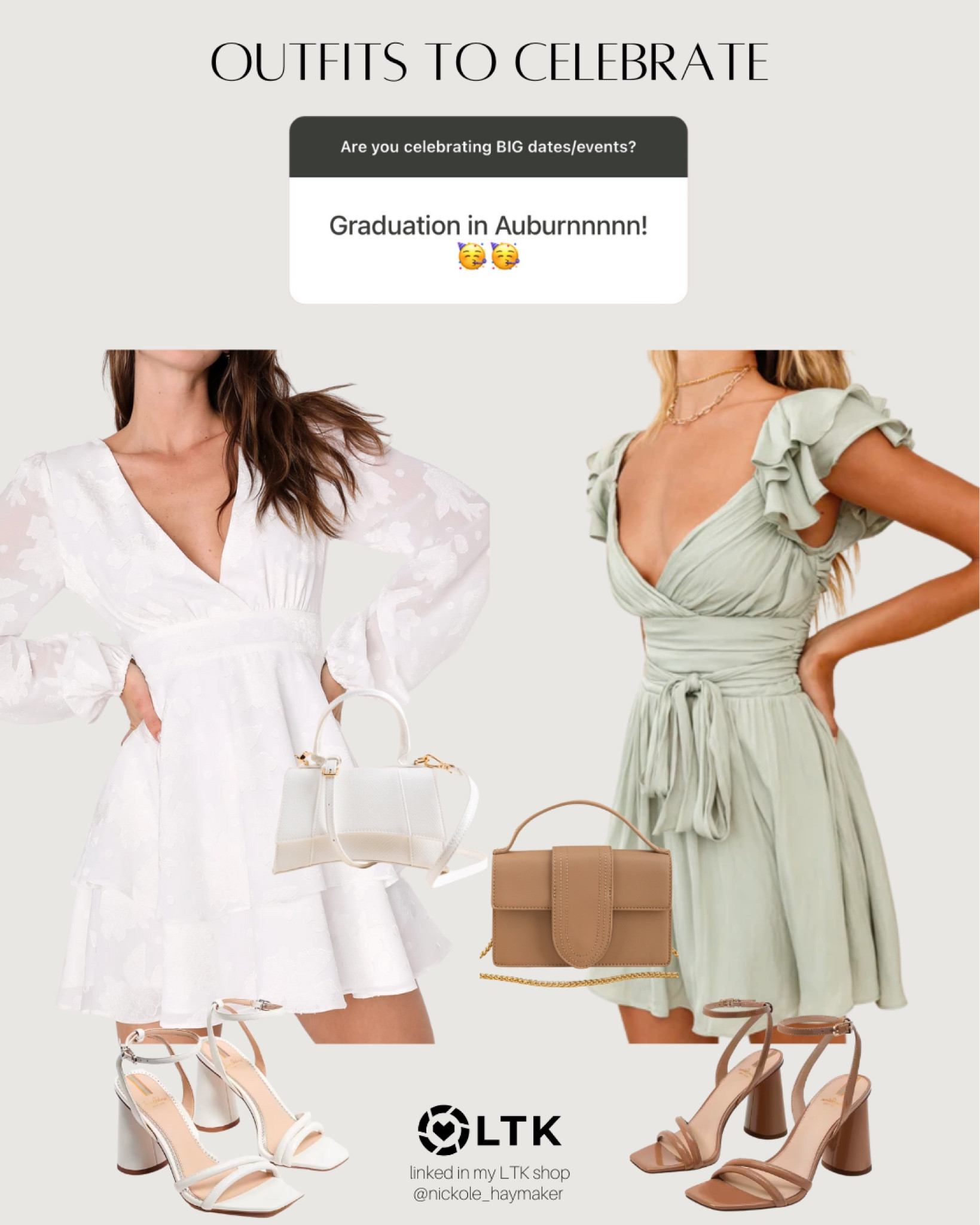 GRADUATION LOOKS: I asked you guys on stories your upcoming celebrations! Here are my looks for them! ⭐️ 

#graduation #grads #graduationdress #school 

#LTKU #LTKstyletip #LTKunder100
