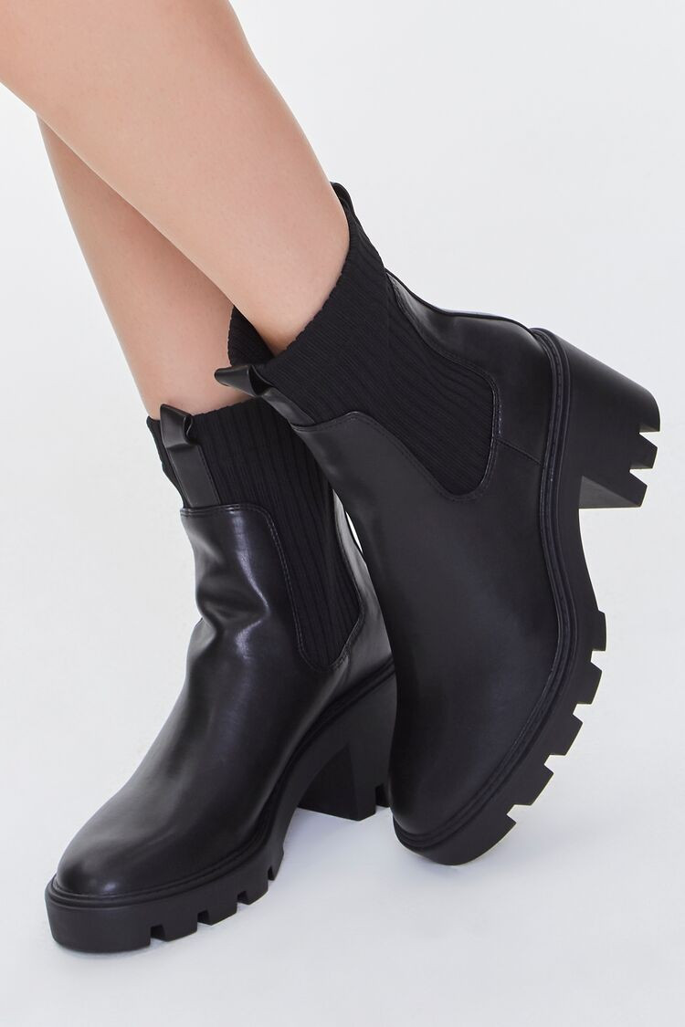 Faux Leather Platform Chelsea Boots | Forever 21 (US)