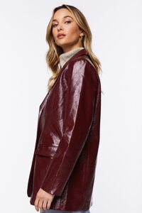 Faux Patent Leather Notched Blazer | Forever 21 (US)