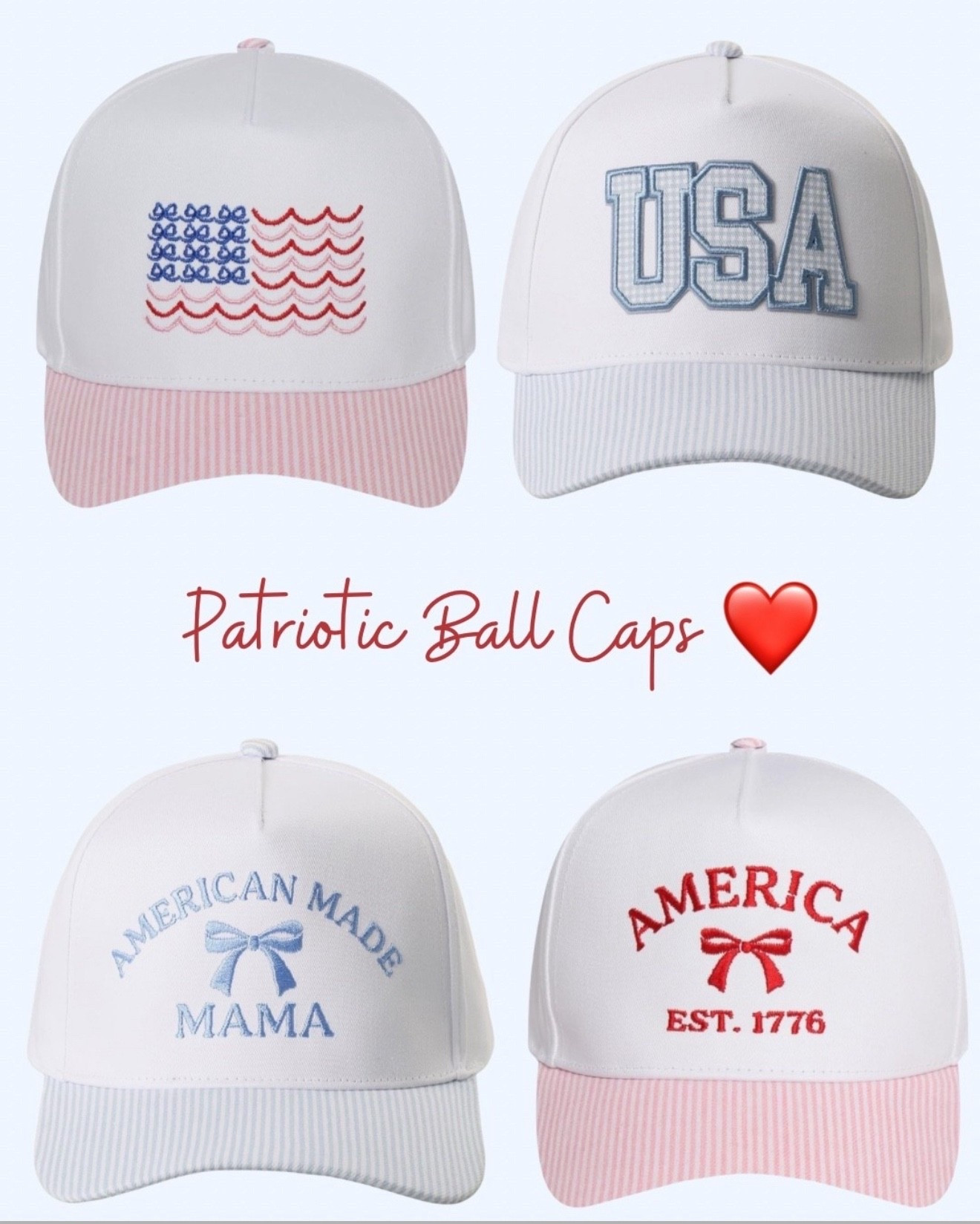 Patriotic hat - Memorial Day outfit 
4th of July outfit 





America hat 
American flag hat 
USA 
Red white blue 


#LTKSeasonal #LTKootd #LTKSwim