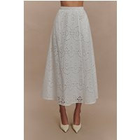 Arla Broderie Midi Skirt / White | MESHKI | M | MESHKI US
