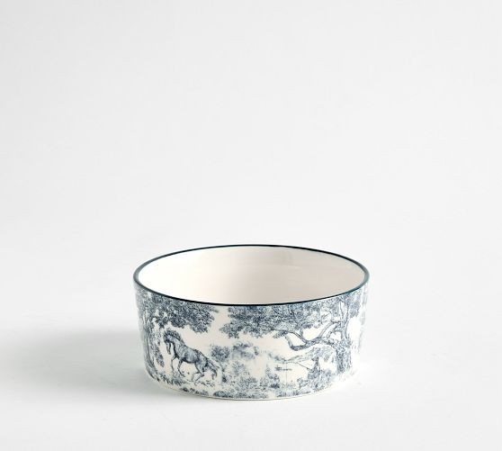 Brandon Maxwell Groveland Toile Pet Bowl | Pottery Barn (US)
