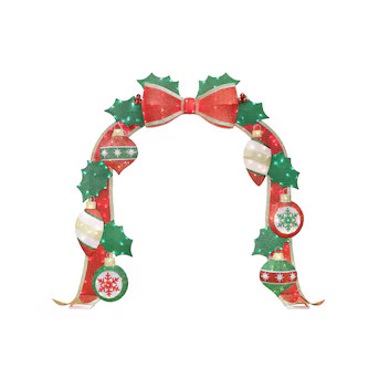 Holiday Living 9-ft LED Bow and Ornament Arch | Lowe's