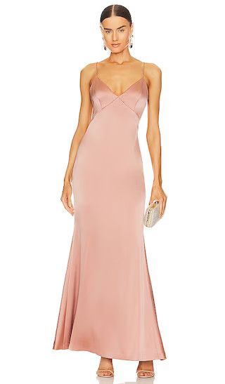 Julietta Slip Dress Blush Dress Nude Dress formal gown formal wedding guest dress formal maxi dress | Revolve Clothing (Global)