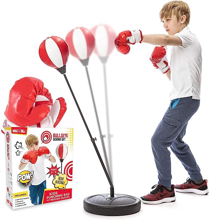 Whoobli Punching Bag for Kids Incl Boxing Gloves | 3-8 Years Old Adjustable Kids Punching Bag wit... | Amazon (US)