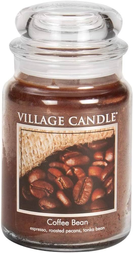 Village Candle Coffee Bean Glass Jar Scented Candle, Large, 21.25 oz, Brown | Amazon (US)