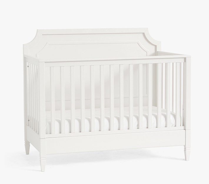 Ava Regency 4-in-1 Convertible Crib & Lullaby Mattress Set, Simply White, In-Home Delivery | Pottery Barn Kids