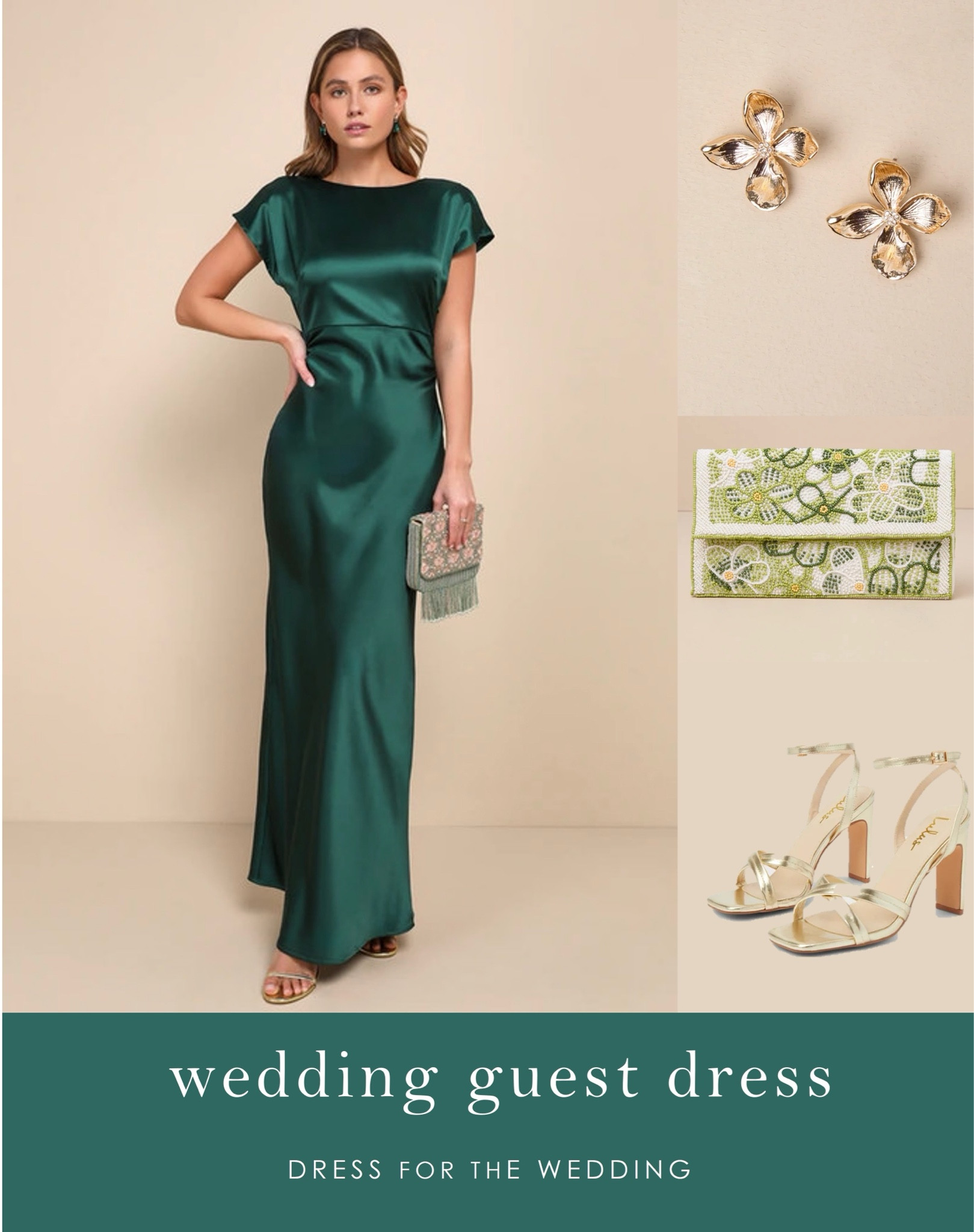 Emerald green satin dress 
Fall wedding guest dress 
Black tie wedding 
Satin gown 
Short sleeve satin dress 
Green dress for a wedding 
Gold floral earrings 
Beaded clutch
Gold high heel sandals 
Fall formal 
Formal fall wedding 
Wedding guest dress under 100
Wedding guest shoes under 50



#LTKOver40 #LTKFindsUnder100 #LTKWedding